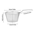 French Chip Frying Strainer Basket Stainless Steel Deep Fry Basket Kitchen Round Fryer Wire Mesh With Handle Wire Colander Nets Oasis Select 18cm