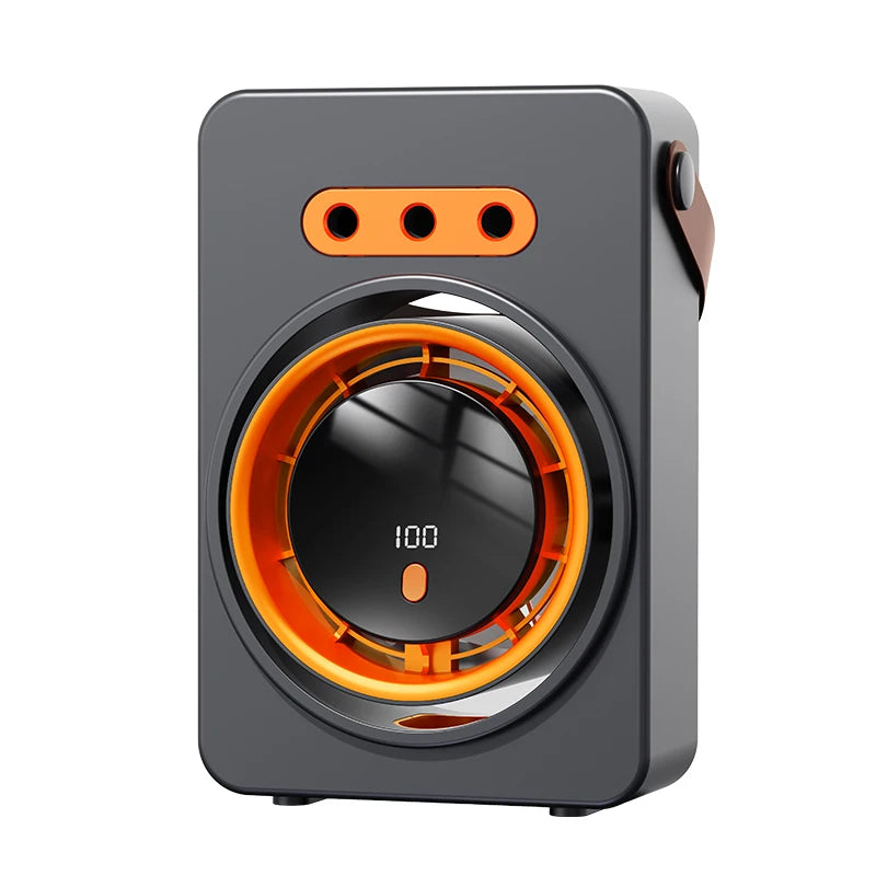 New Model Triple-Hole Mist Electric Fan USB Recharge Spray Fan Portable Cooling Fan Desktop Cooling Fan with 100-Speed Steples Oasis Select Grey