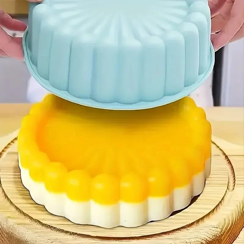 1PC Silicone Cake Pan Multi-Functional Round High Temperature Resistant DIY Baking Mold Oasis Select