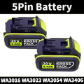 WORX 20V High-Capacity Li-Ion Rechargeable Battery 6.0Ah/8.0Ah Compatible with WA3551 WA3551.1 WA3553 WA3641 WX373 WX390 Tools Oasis Select A-5Pin-8.0Ah (2pcs)