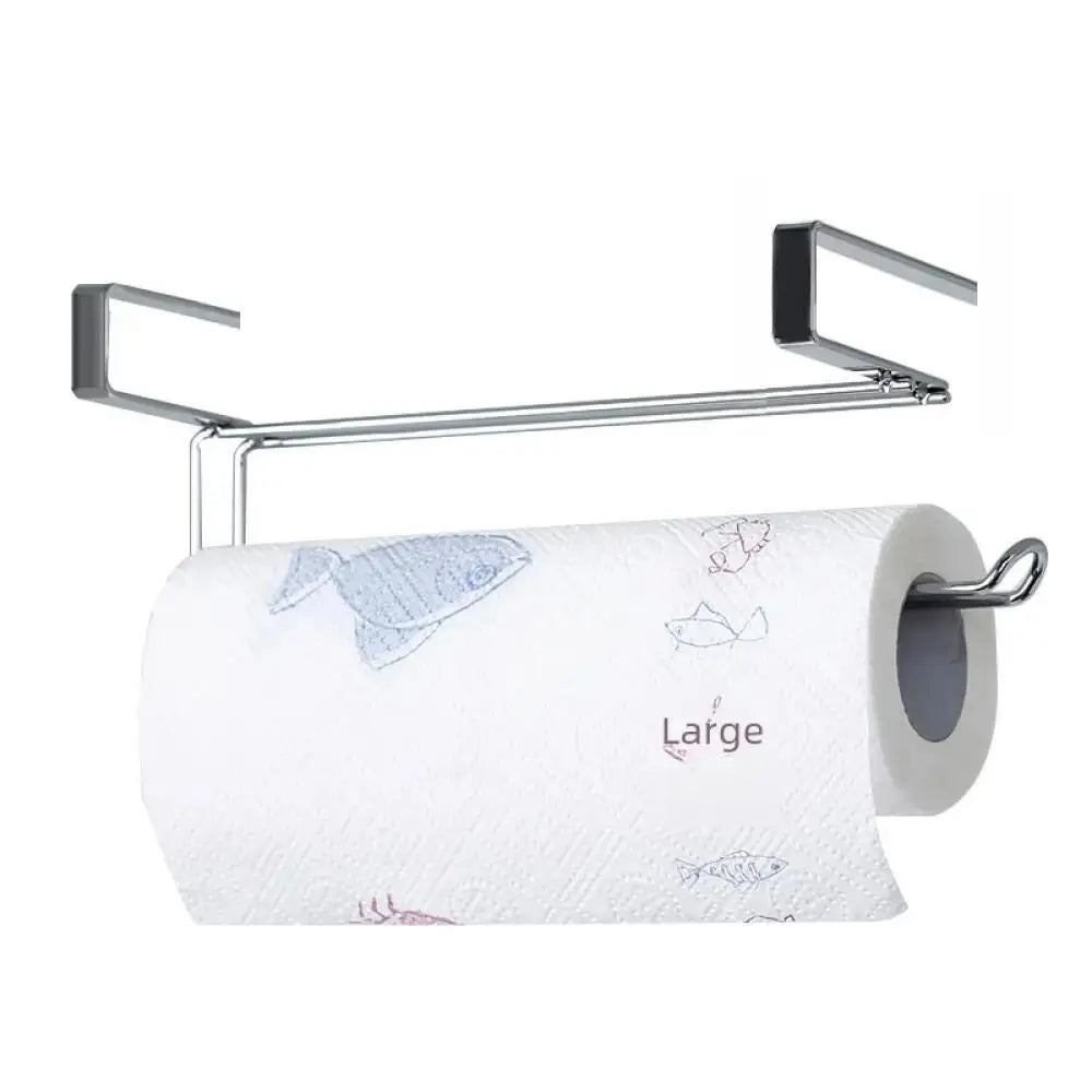 No-Drill Metal Toilet Paper Holder & Towel Hanger Rack