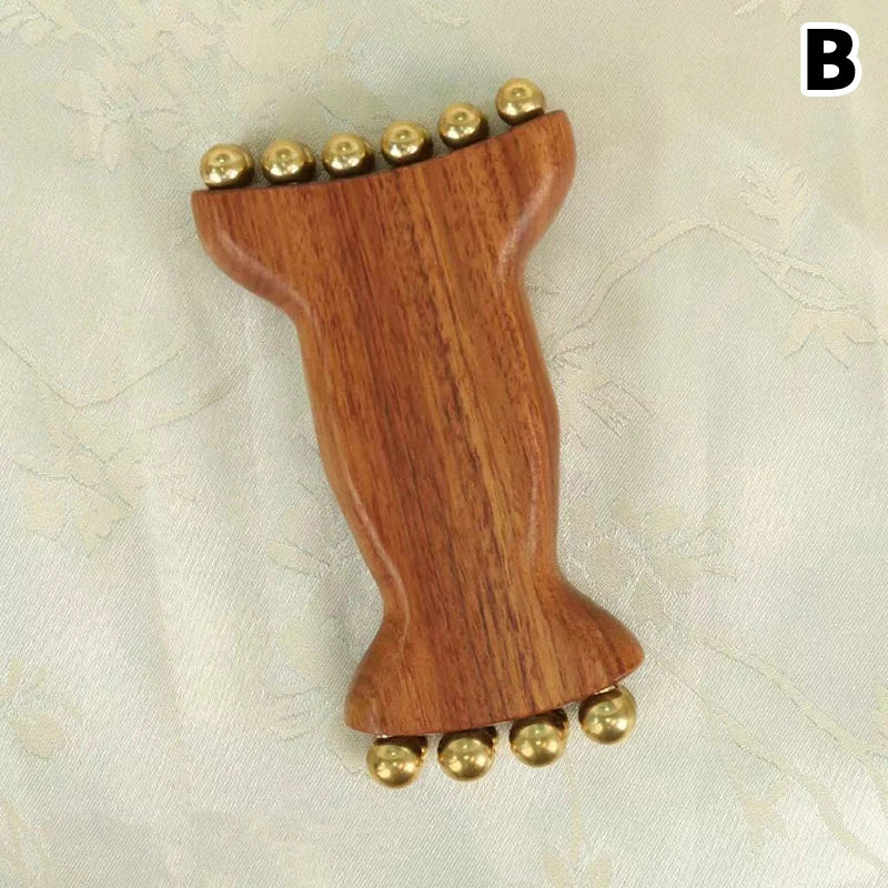 Brass Gold Bead Facial Fascia Lifting Tool Cheek Beauty Massage Gua Sha Lymphatic Drainage Massager Trigger Point Relaxation Oasis Select B