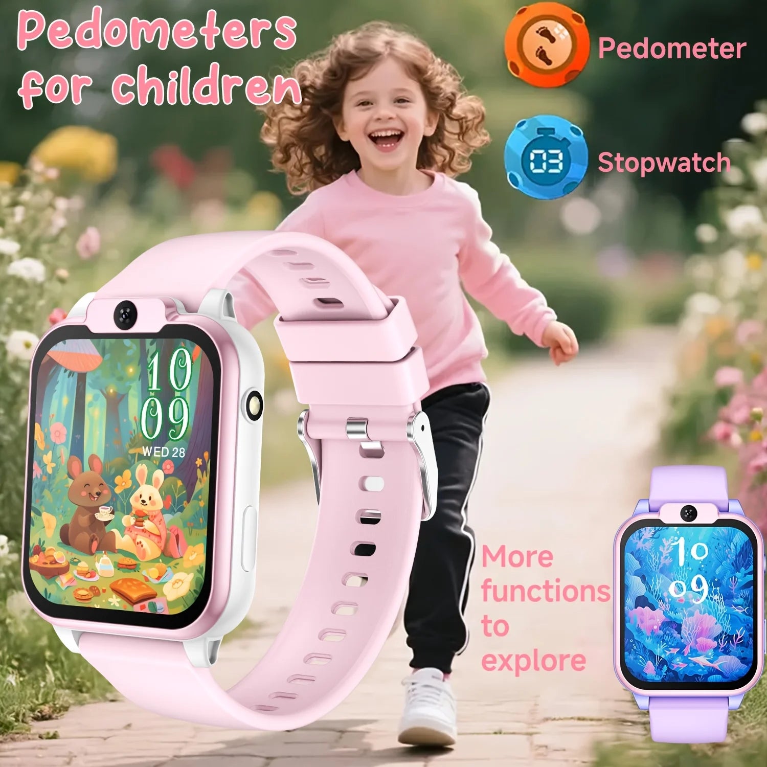 Kids' Smart Watch – 18 Games, Pedometer & LED Flashlight