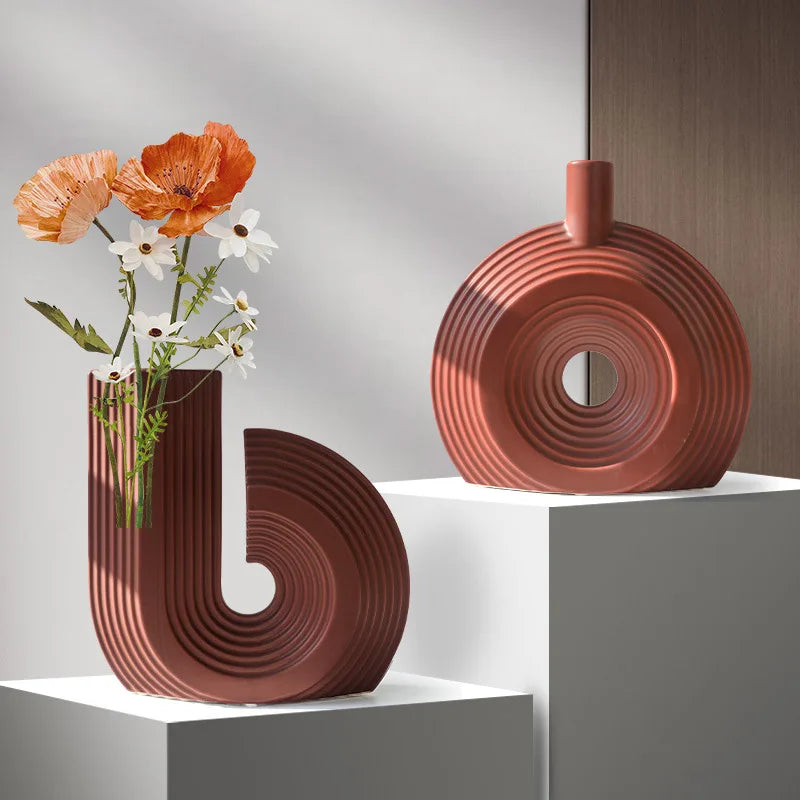 Modern Minimalist Alien Symbols Vase Homestays Hotel Simple Decor Room Decoration Flower Vase Home Decor Oasis Select