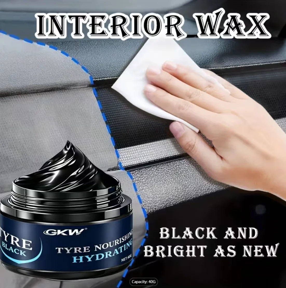 Car Plastic Restoration Wax – Nano Coating, Shine & Tire Care
