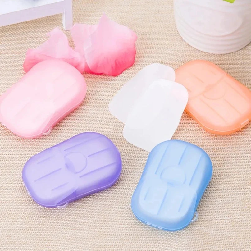 Portable Soap Paper Disposable Travel Camping Mini Cleaning Soaps for Washing Cleaning Hand for Outdoor Hiking Outdoor Supplies Oasis Select