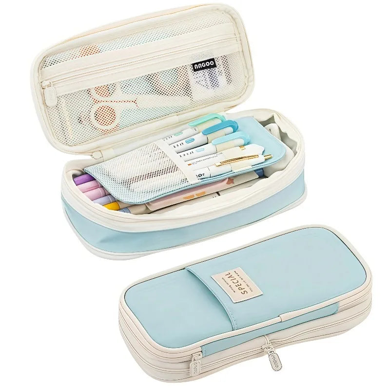 School Stationery Supplies Kawaii Pencil Cases Large Capacity Pencil Bag Pouch Holder Box for Girls Office Students Organizer Oasis Select