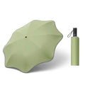 Creative Three Fold Automatic Round Corner Reflective Umbrella Wrapped Edge Sunny Rain Dual Use Vinyl Umbrella Oasis Select Light green 8K metal-fiber composite