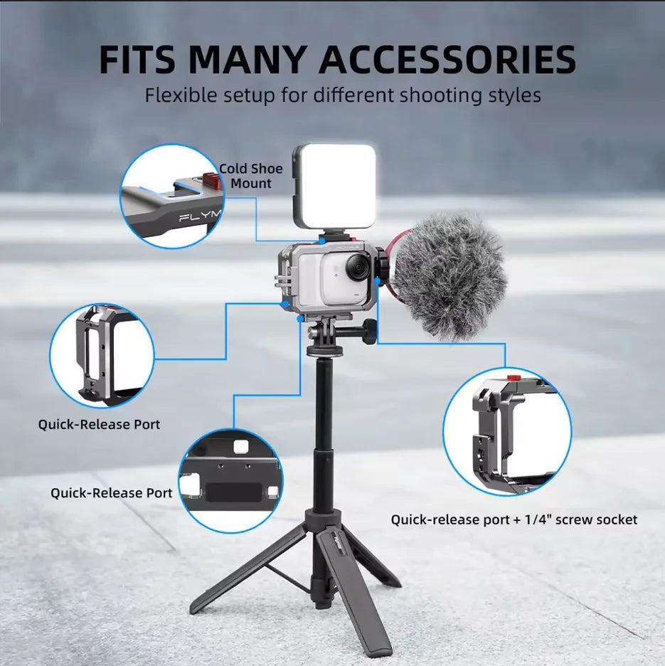 Flymile Metal Cage for Insta360 GO Ultra | Aluminum Alloy Frame