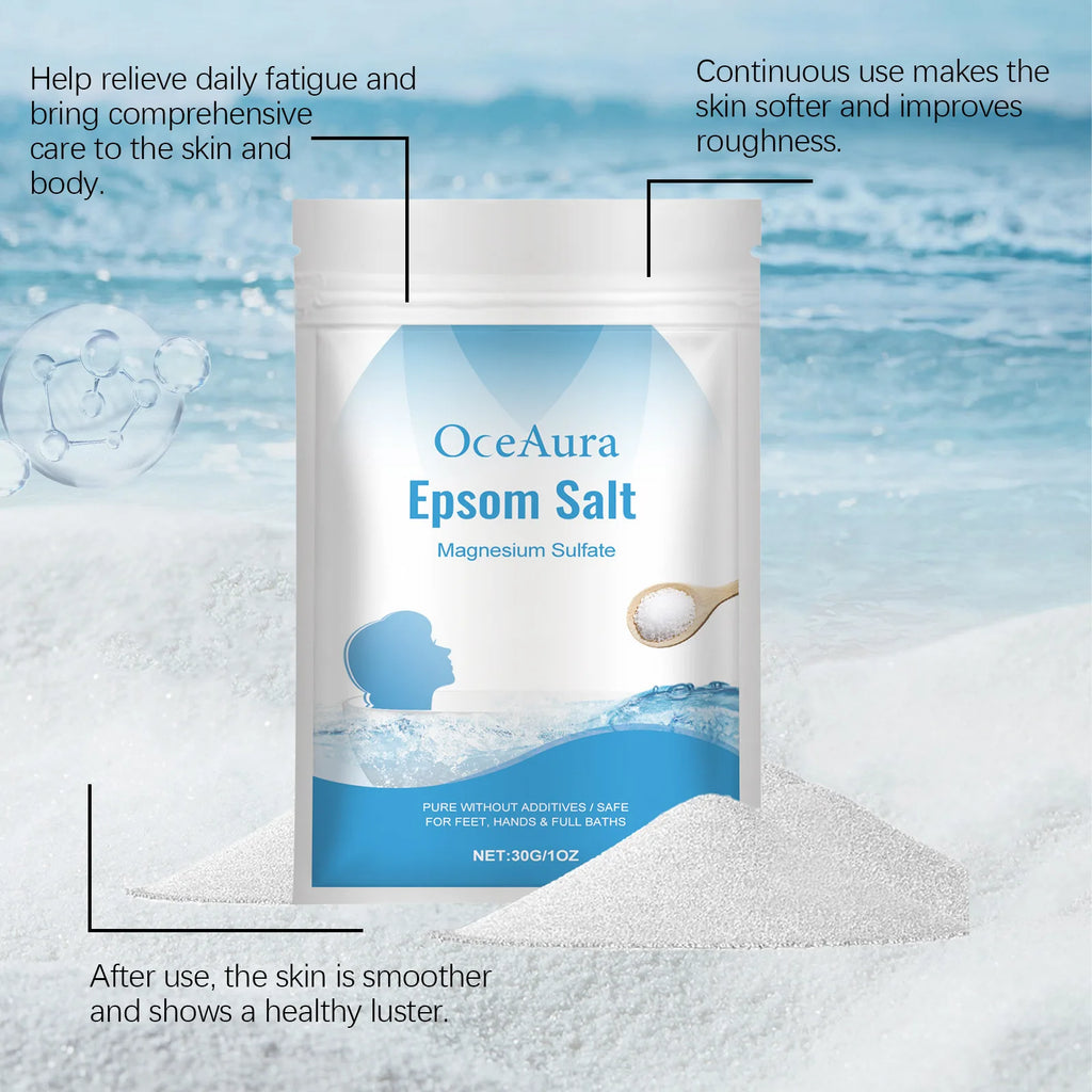 OceAura Epsom Salt Bath Soak – Magnesium Sulfate Body Scrub Epsom Salt Bath Soak Oasis Select