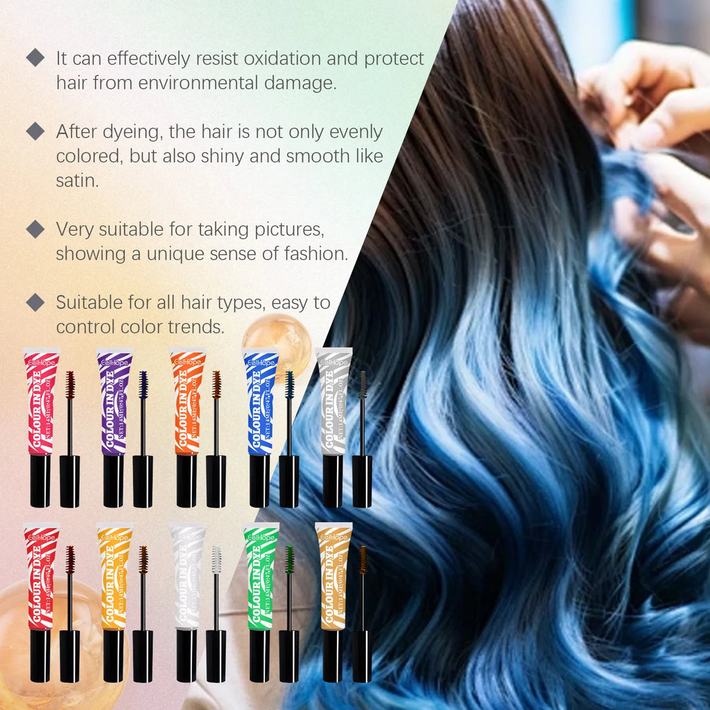 HOEGOA Temporary Hair Dye Set – 5 Vibrant Colors, Plant-Based Temporary Hair Dye Oasis Select