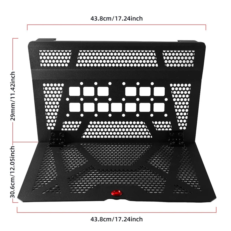 UTV Rear Engine Bed Cover Compatible With Polaris RZR XP 1000 / RZR XP Turbo 2014-2023 Vented Engine Cover Oasis Select one size Black