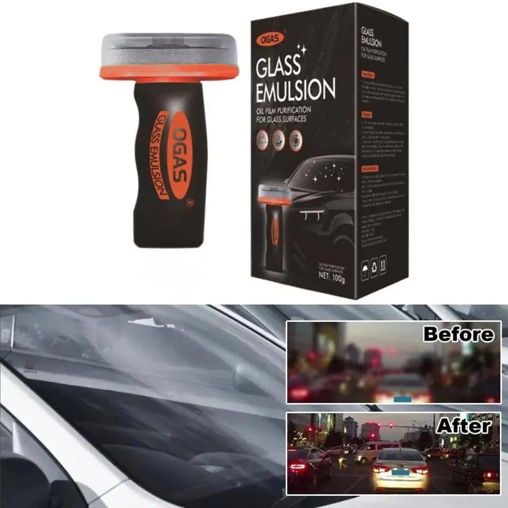 Glass Emulsion Oil Film Purification For Glass Surfaces Cleaning Brush Foam Windshield Watermark Remover Anti-Fog Coating Tool Oasis Select