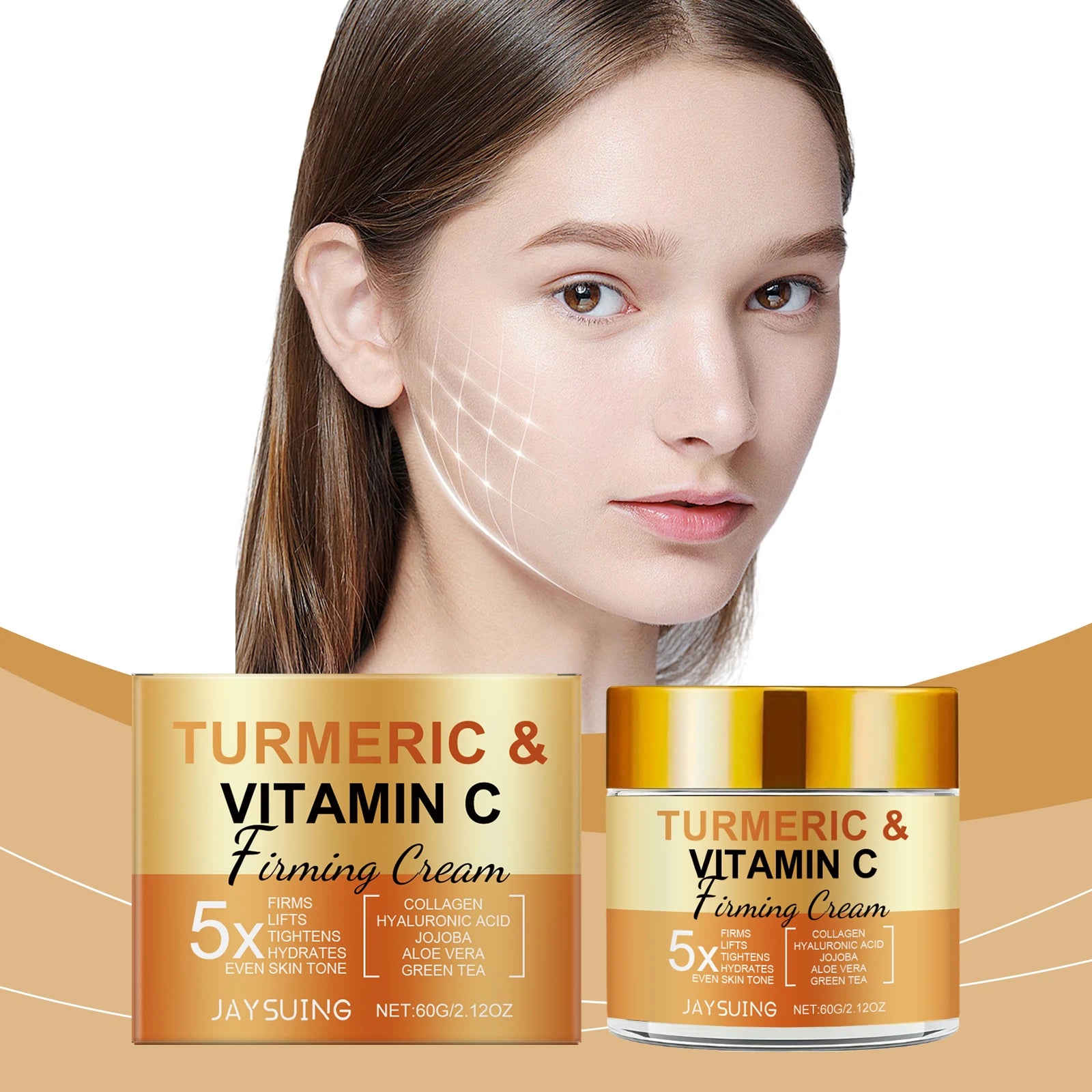 Jaysuing Turmeric Vitamin C Face Cream – Brighten & Firm Skin Face Cream Oasis Select