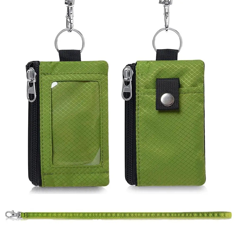 Mini Slim Zipper Keychain Wallet – Water-Resistant Card Holder