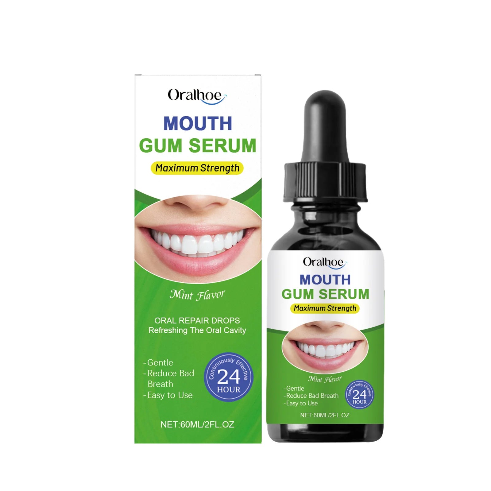 Oralhoe Gum Serum – Fresh Breath, Whitening & Gum Care 60ml Oral Care Serum Oasis Select 60ml boxed One Unit adults