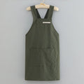 Cooking Cotton Kitchen Aprons Breathable Wear Resistant Adult Waist Aprons Anti Fouling Soft Restaurant Work Clothes Home Oasis Select Dark Green
