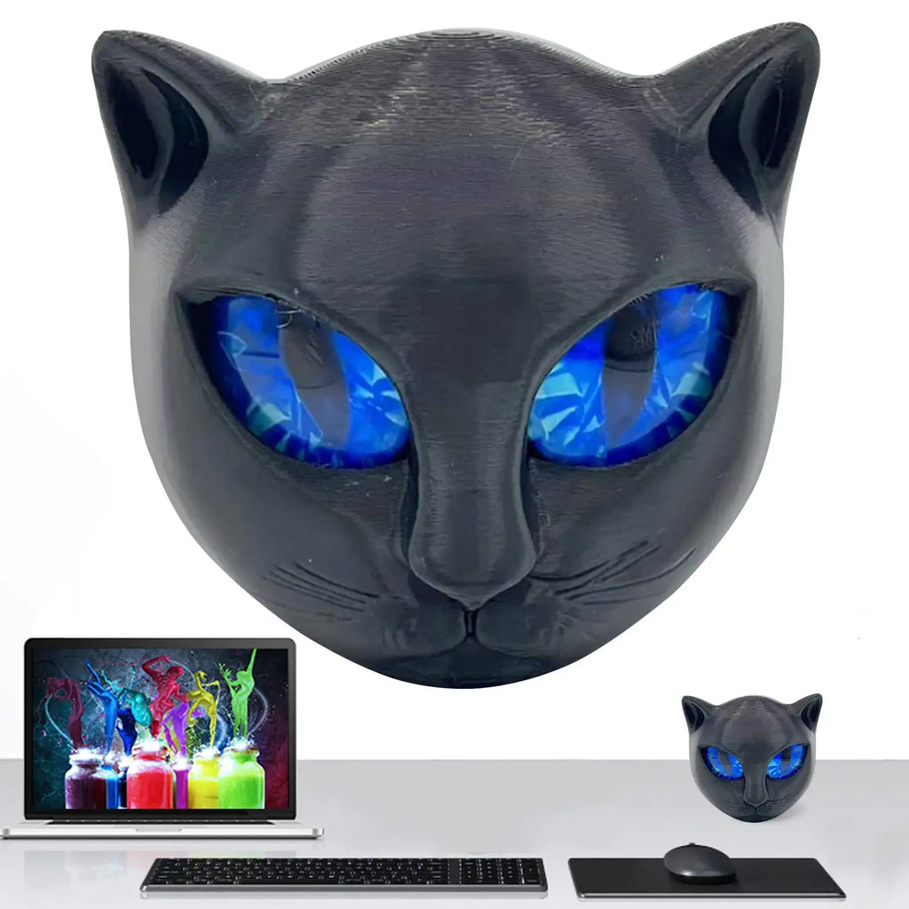 Cat Statues Home Decor Small Cat Figurines Cute Kitten Animal Ornament Souvenir for Bookshelf Bedside Table Halloween Friend Oasis Select