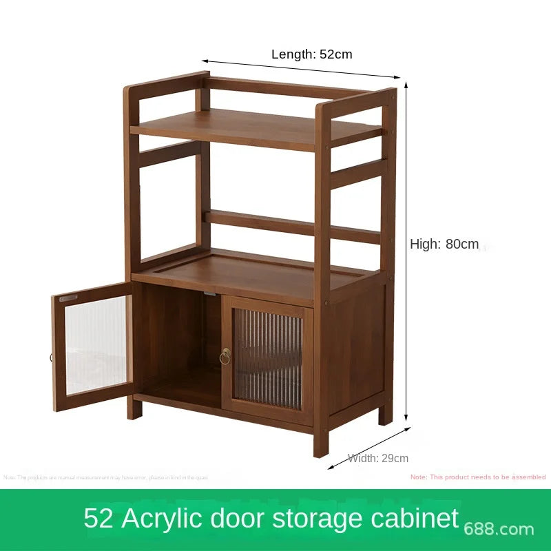 Tea cabinet, tea cabinet, sideboard, solid wood movable living room tea set cabinet, storage cabinet, shelving cabinet, storage Oasis Select 52C