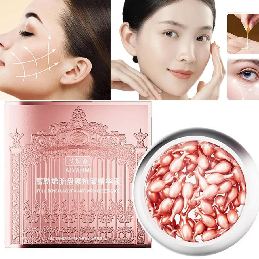 30-Capsule Fullerene Placenta Collagen Serum | Brighten & Hydrate