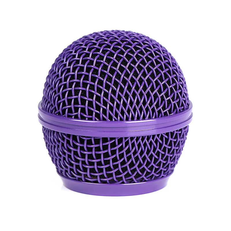 1pc For Shure SM58 Wireless Microphone Replacement Metal Microphone Grille Replacing Professional Party Mic Head Part Oasis Select Purple