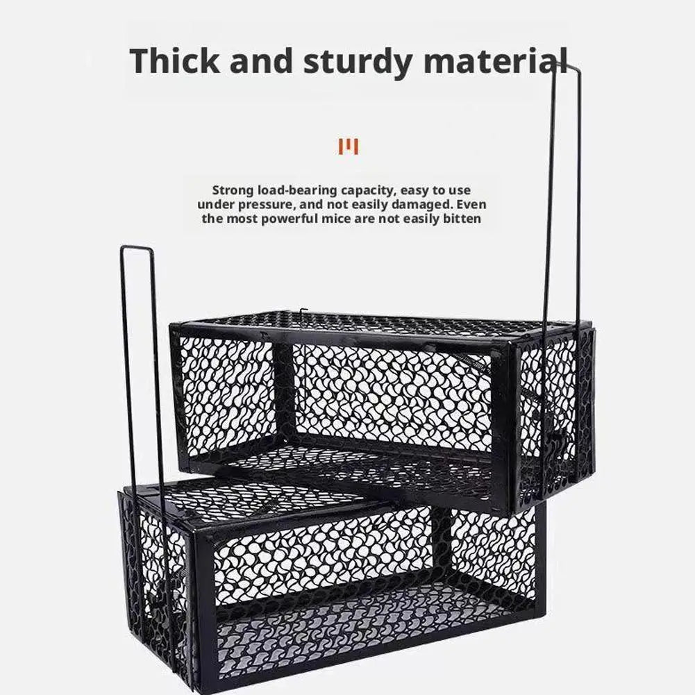 Household Metal Mousetrap Self-locking Mousetrap Safe Firm Iron Net Household Mouse Catcher Indoor Outdoor Rat Trap Rat Cage Oasis Select
