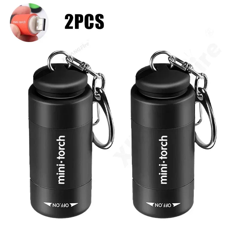 USB Rechargeable Mini LED Keychain Flashlight | Waterproof
