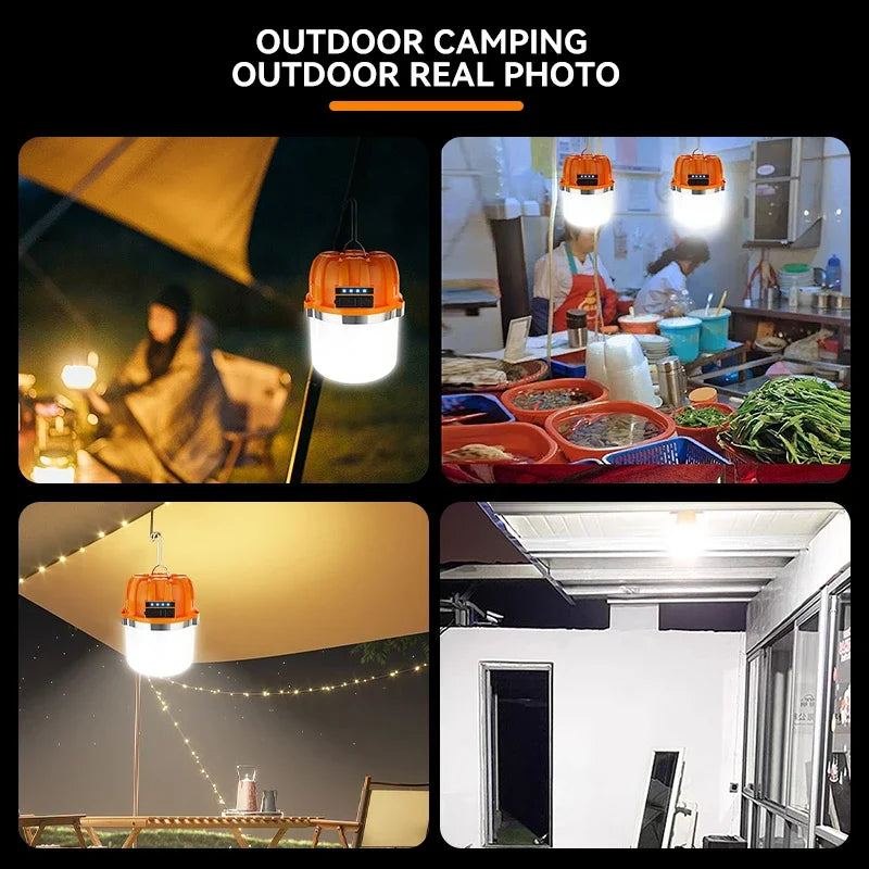 Powerful LED Camping Lights Built-in Battery USB Rechargeable Camping BBQ Tents Super Bright Hanging Lantern Power Bank Oasis Select