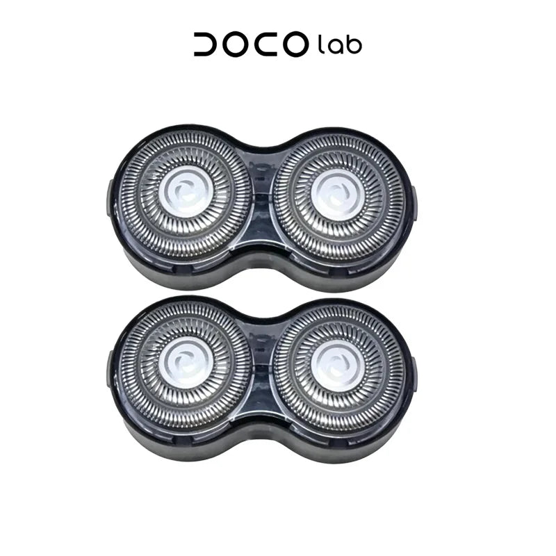 2pcs Electric Shaver Replacement Head Compatible with DOCOLAB Electrical Rotary Shaver Magnetic suction Washable RS006 Oasis Select 2pcs