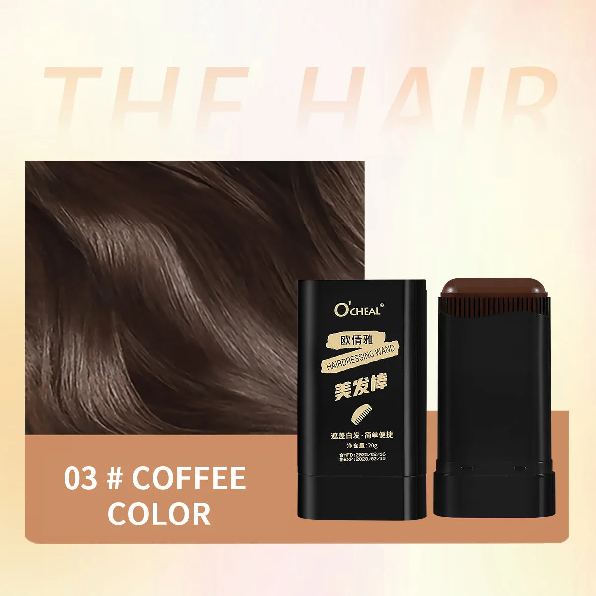 O'Cheal Hair & Beard Touch-Up Color Stick | 3 Shades