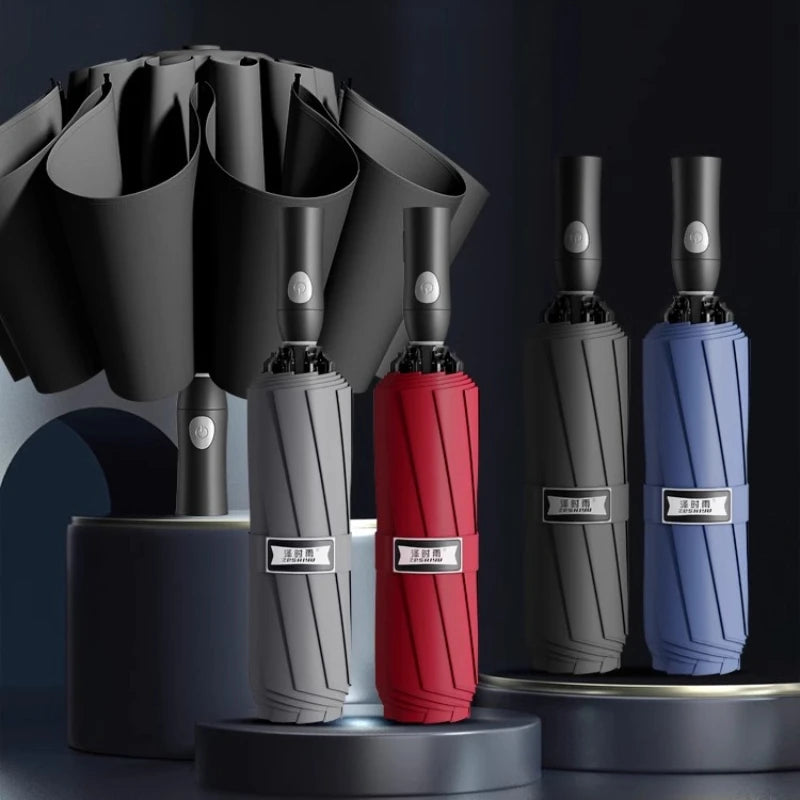 24-bone Reverse Fully Automatic Umbrella Enlarged Thickened and Reinforced Suitable for Both Sunny and Rainy Days Oasis Select