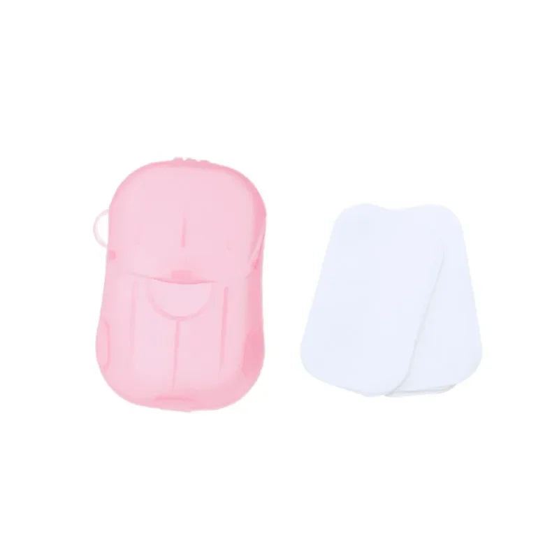 20PCS Portable Soap Paper Disposable Soap Paper Flakes Washing Cleaning Hand for Kitchen Toilet Outdoor Travel Camping Hiking Oasis Select pink