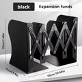 1pcs Metal Retractable Book Stand Simple Book Board High Desk High Aesthetic Value Simple Storage Rack Oasis Select black
