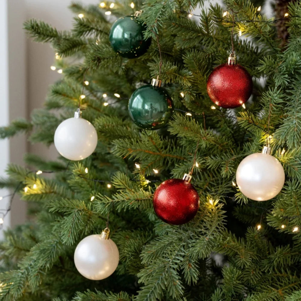 24PCS 6cm Christmas Balls Colorful Electroplating Christmas Tree Hanging Ball Home Party Christmas Tree Decor New Year Gift Oasis Select
