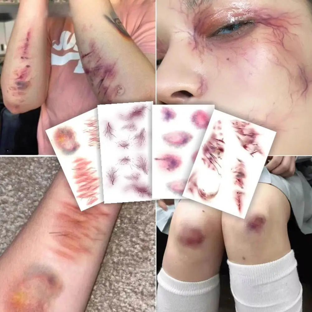 Halloween Wound Scar Temporary Tattoo Stickers – Blood FX