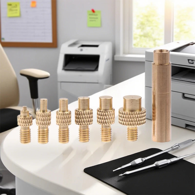 7/9/10Pcs Heat Insert Nut Iron Tip M2 M3 M4 M5 M6 M8 Brass Thread Embedded Kit Tool For Plastic 3D Printer Soldering Iron Oasis Select
