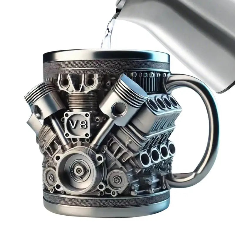 Drinking Cup Coffee Mug Reusable Car Engines Tea Mug Funny Stein Drinkware Portable Home Aesthetic Decoration for Kitchen Living Oasis Select