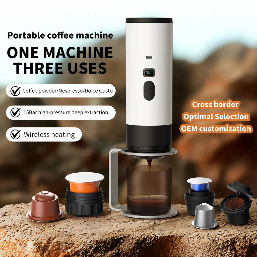 URGGU Portable Capsule Coffee Maker – Wireless Touch Screen