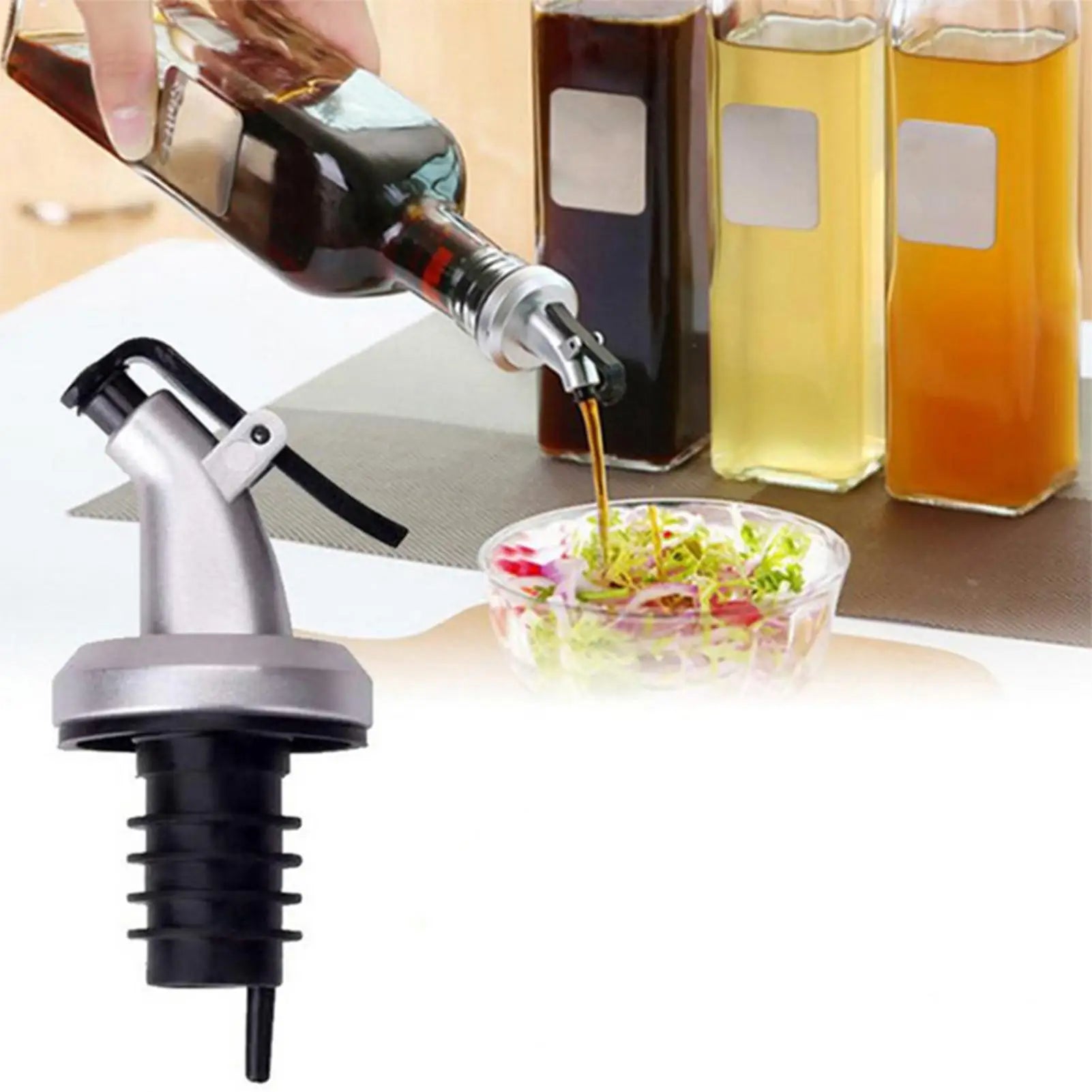 Oil Bottle Spout Leak Proof Nozzle Classic Oil Spouts for Bottles Liquor Bottle Pourers Spouts for Olive Oil Soy Sauce Vinegar Oasis Select