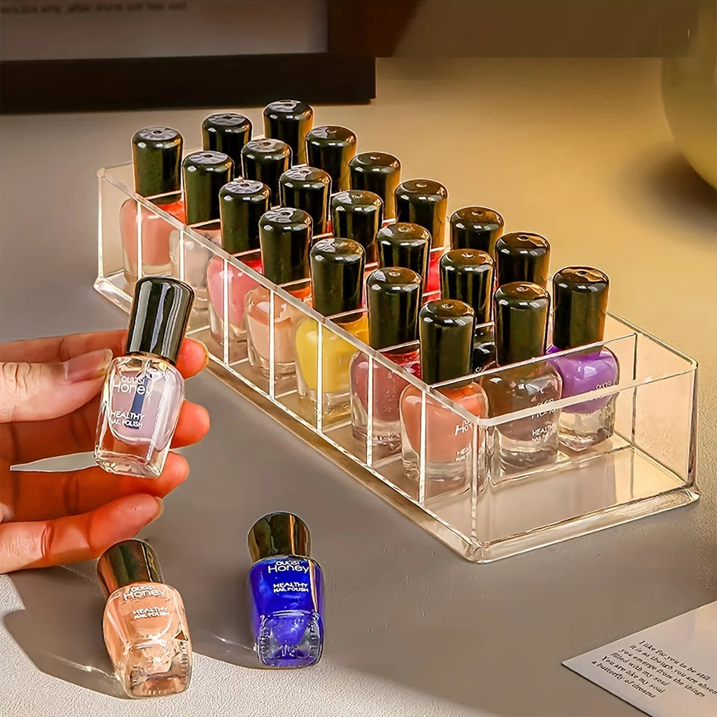 Acrylic Nail Polish Organizer,Clear Display Rack, Cosmetic Storage Rack,Nail Studio Props,Durable and Easy to Clean Oasis Select