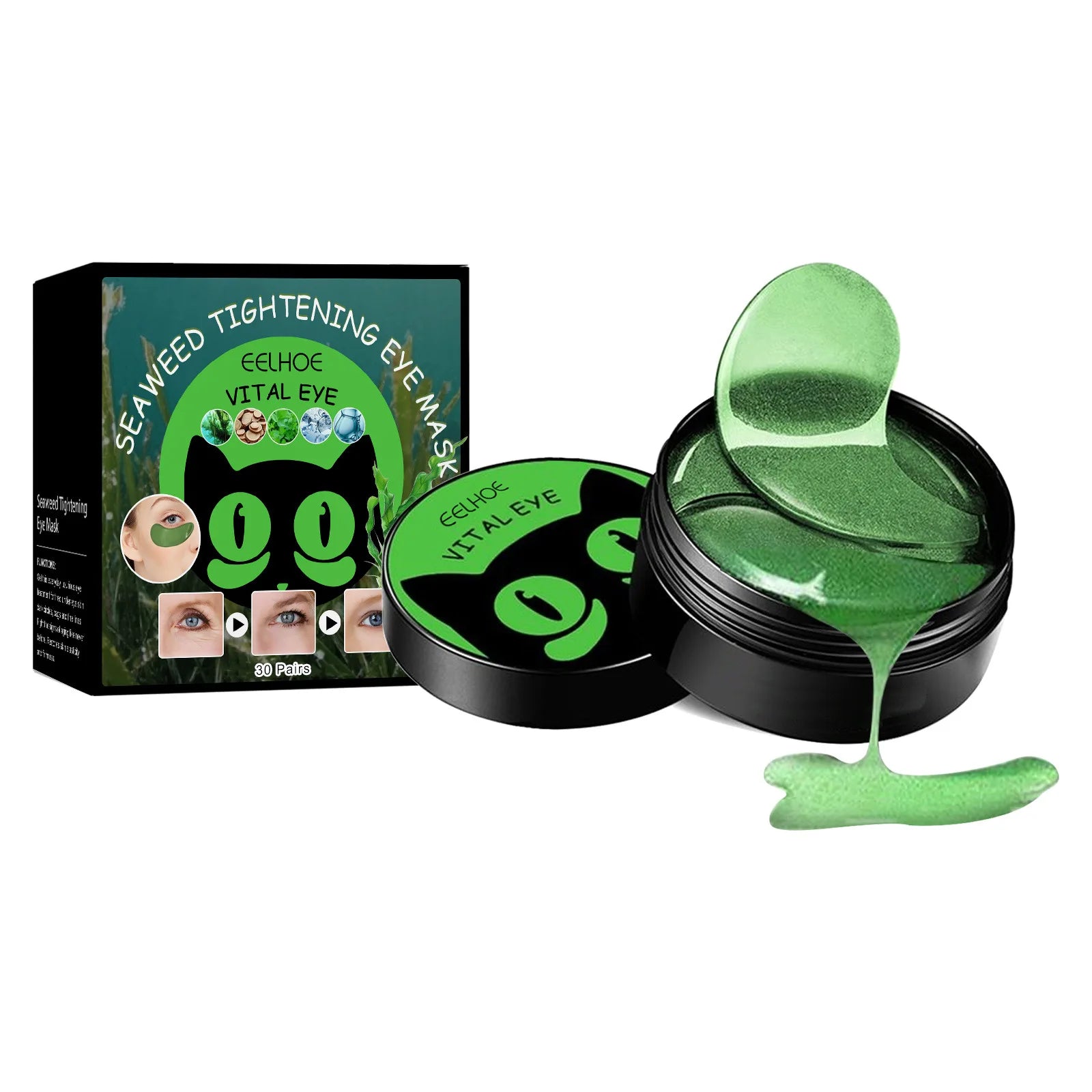 Eelhoe Seaweed Collagen Eye Patches – Dark Circles & Bags Collagen Eye Patches Oasis Select 60pcs Boxed