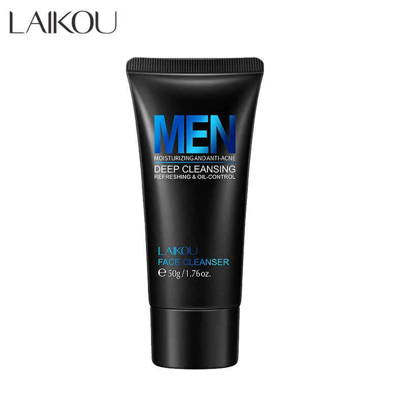 LAIKOU Men's Face Wash – Oil Control & Blackhead Scrub 50g Men's Facial Cleanser Oasis Select 50g 1