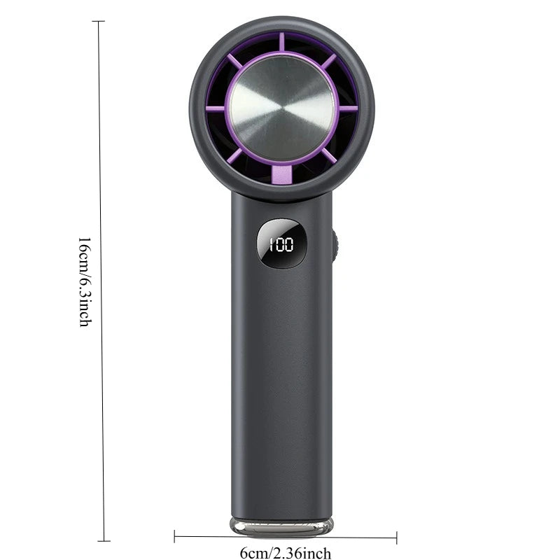 URGGU Handheld Turbo Fan – 100 Speeds, USB Rechargeable