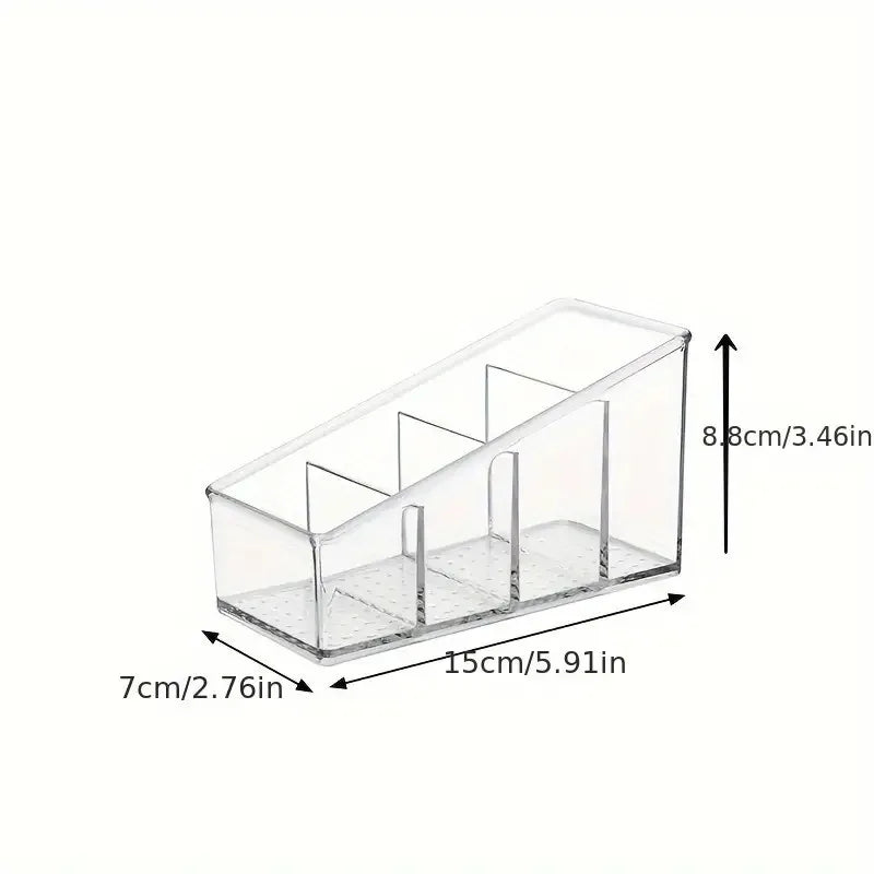 Romote Control Holder with 4 Compartments Clear Romote Holder Home Decor Kitchen Acccessories Make Up Orangizer Oasis Select