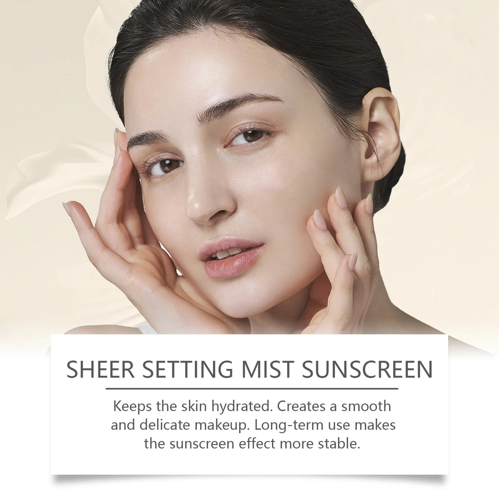 Spf 50+ Makeup Setting Spray Oil Control Natural Refreshing Waterproof Lasting Makeup Fixer Sun Protection Face Mist Cosmetics Oasis Select