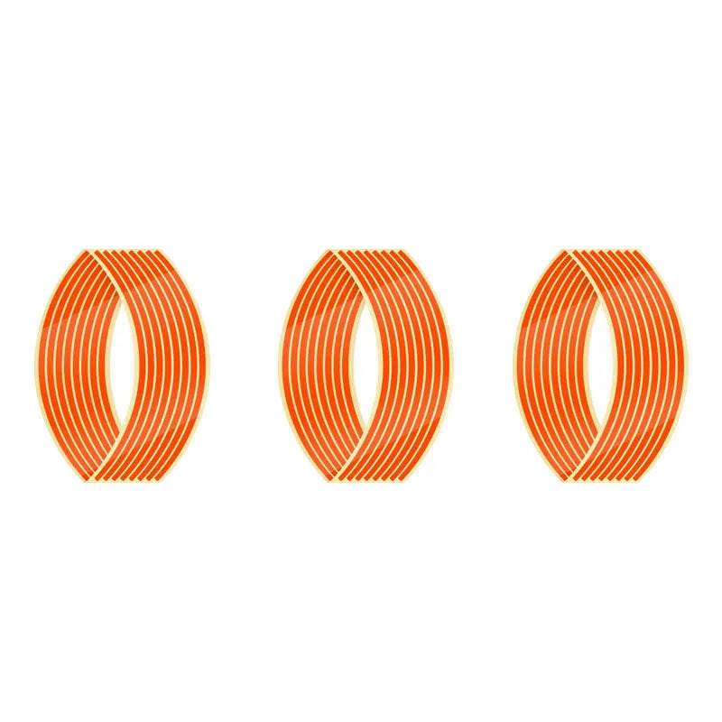 1-6set Wheel Sticker Reflective Rim Stripe Tape Bike Motorcycle Stickers For Honda For Kawasaki Z750 Z800 For YAMAHA MT07 MT09 Oasis Select Orange-3set
