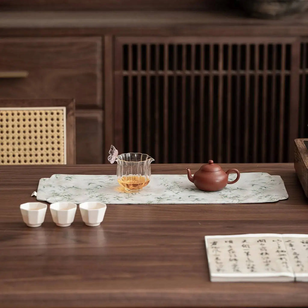Embroidered Tea Mat Thickened Dry Bubble Table Runner Tea Ceremony Tea Table Draining Mat Heat Insulation Oasis Select