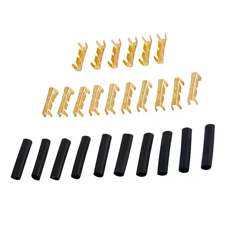 200pcs 453 U-Terminal Lug Wire Butt Joint Cold Terminal, Fascia Of Small Tooth With Heat Shrinkable Tube 0.5-1.5mm2 Oasis Select