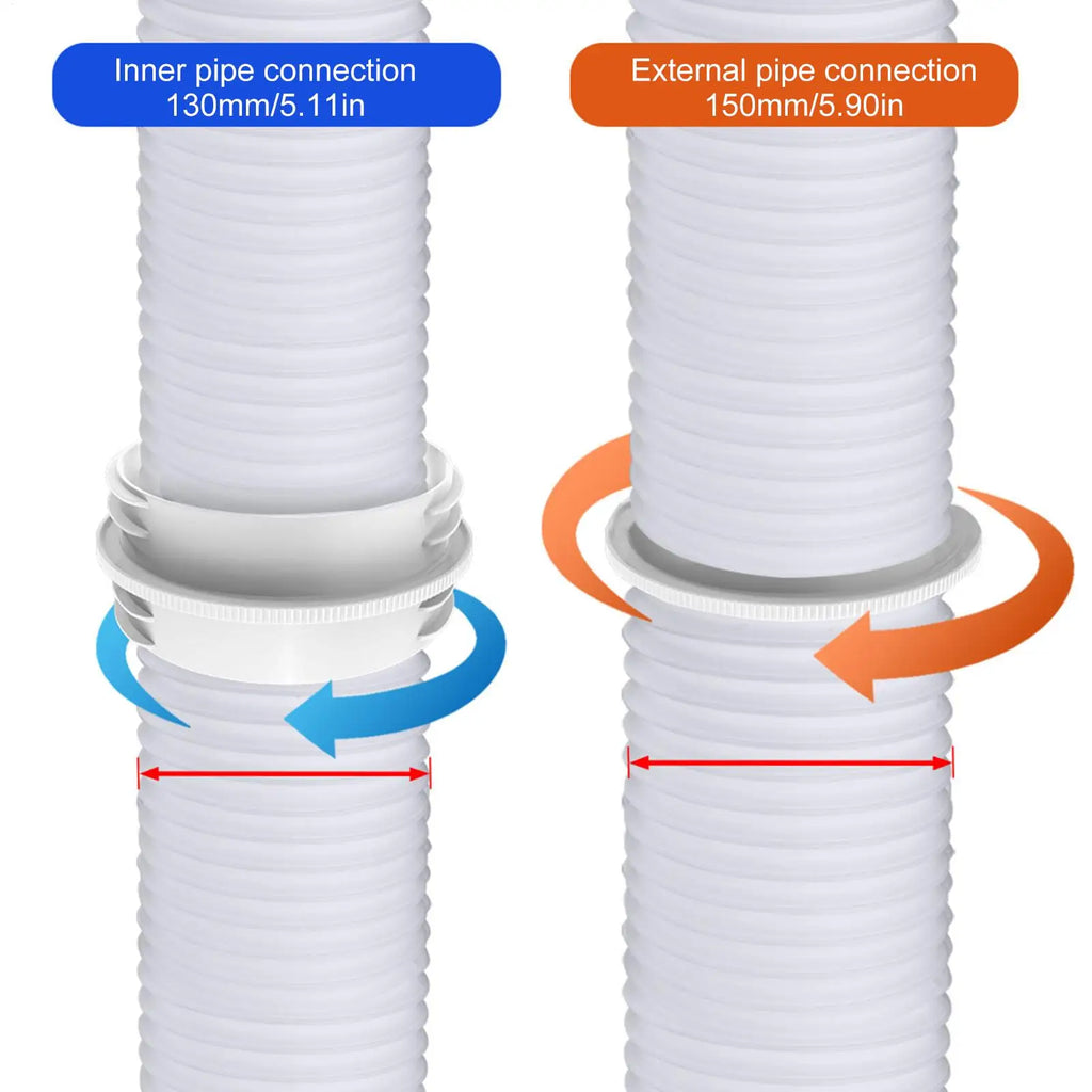 Air Conditioner Hose Adapter Portable AC Coupler Universal Hose Reducer Split Vent Conditioning Drain Screen Exhaust Connector