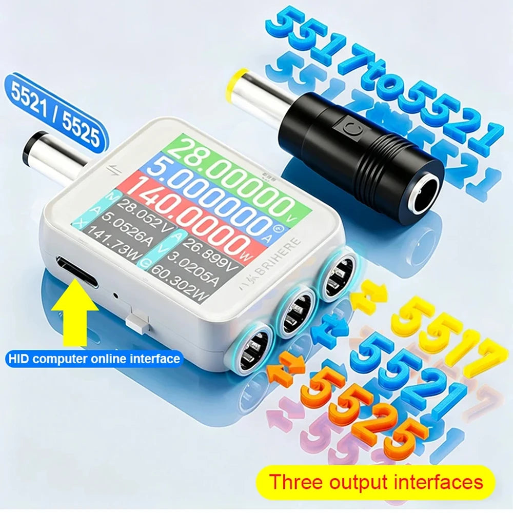 DC5.5 High Precision Tester DC 4.5-80V 6A 0-600W Digital Voltmeter Ammeter DC Current Voltage Power Meter Fast Charging Monitor Oasis Select